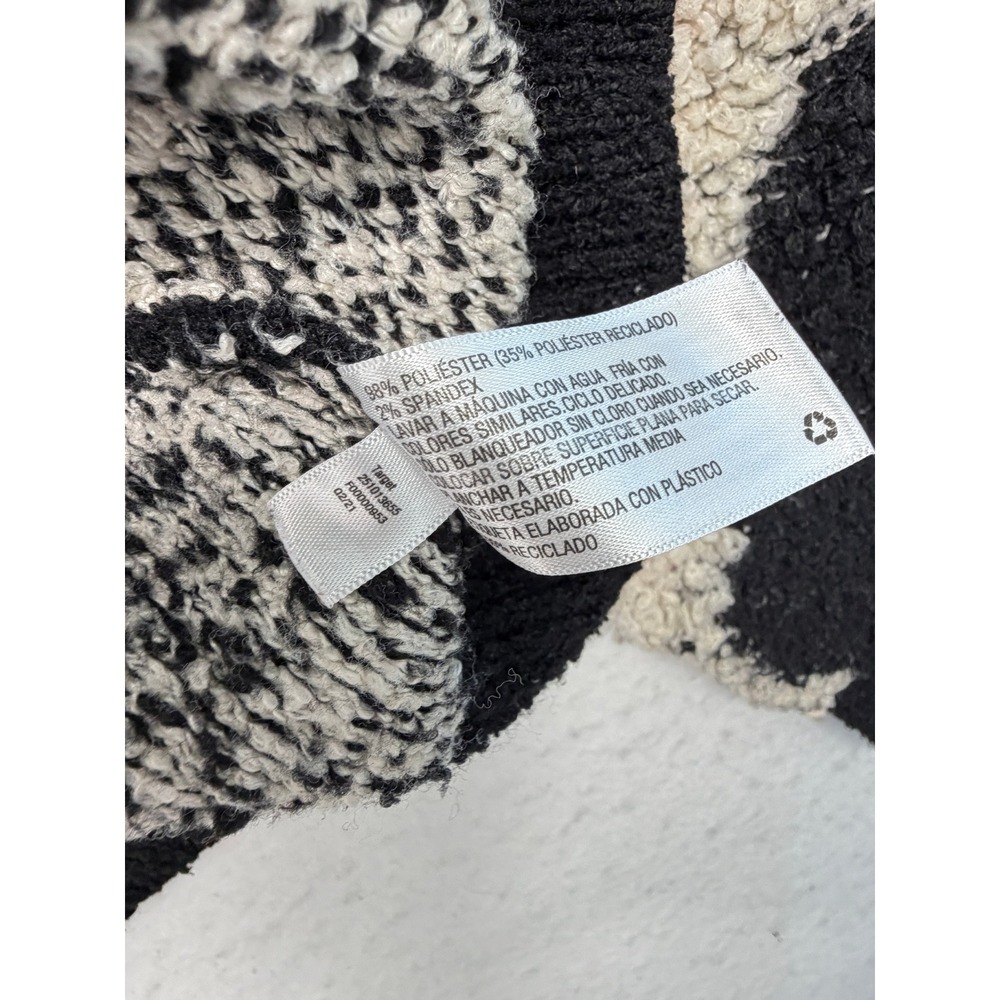 Sandy Liang x Target Women Black White Abstract Animal Print Fleece Hoodie S - Picture 4 of 9